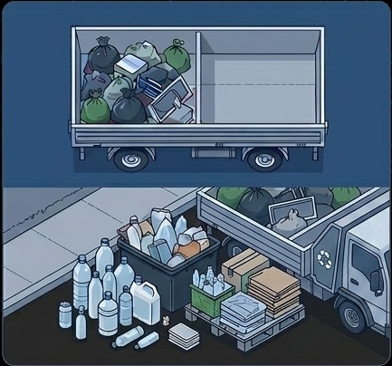 Half truck load rubbish removal - equivalent to a 4 yard skip